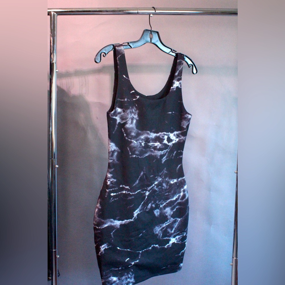 Marble Print Mini Dress from Express